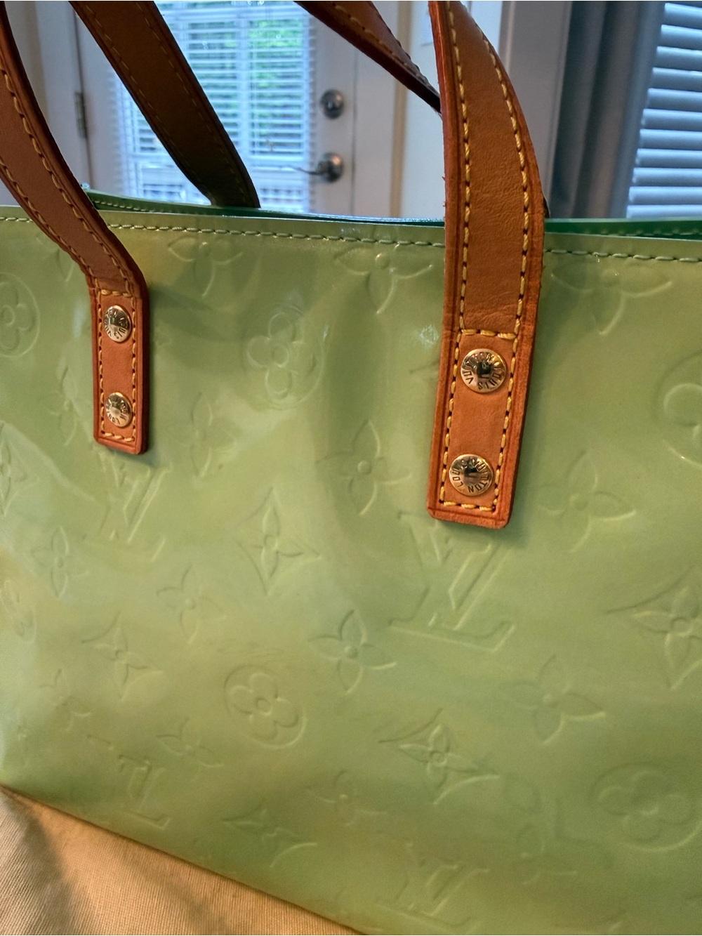 Louis Vuitton Vernis Green Handbag